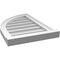 Ekena Millwork Quarter Round Top Left Surface Mount PVC Gable Vent w/ 2"W x 2"P Brickmould Sill Frame, 16"W x 24"H GVPQL16X2403SN - alternate 3